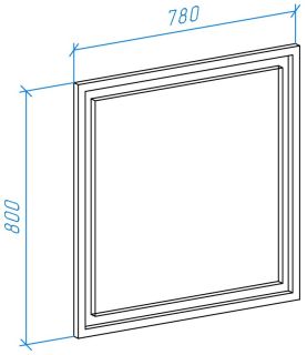 Зеркало с подсветкой Bellezza Фабио 80см 4610613040001